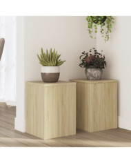 Supports pour plantes 2 pcs chêne sonoma bois d'ingénierie | Mobilier & Déco