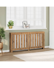 Cache-radiateur chêne artisanal 175x20x82 cm bois d'ingénierie | Mobilier & Déco