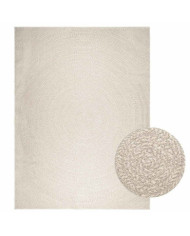 Tapis ZIZUR crème 240x340 cm aspect de jute intérieur extérieur | Mobilier & Déco