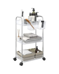Chariot de rangement à 3 niveaux transparent acrylique | Mobilier & Déco