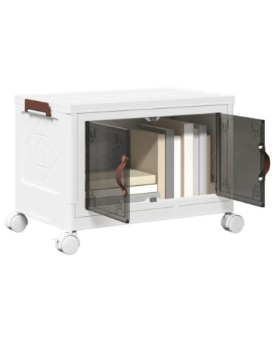 Boîte de rangement empilable avec roues 28 L 48,5x29,5x33 cm | Mobilier & Déco