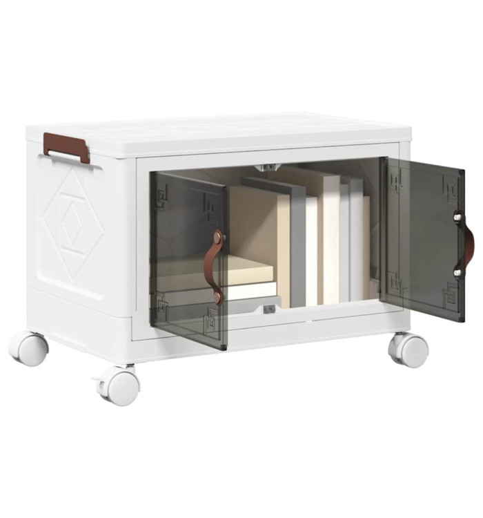 Boîte de rangement empilable avec roues 28 L 48,5x29,5x33 cm | Mobilier & Déco