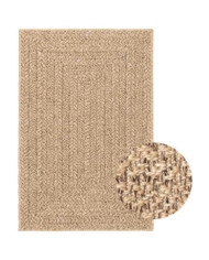 Tapis ZIZUR beige 140x200 cm aspect de jute intérieur extérieur | Mobilier & Déco