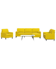 Ensemble de canapés 4 pcs avec coussins et traversins velours | Mobilier & Déco