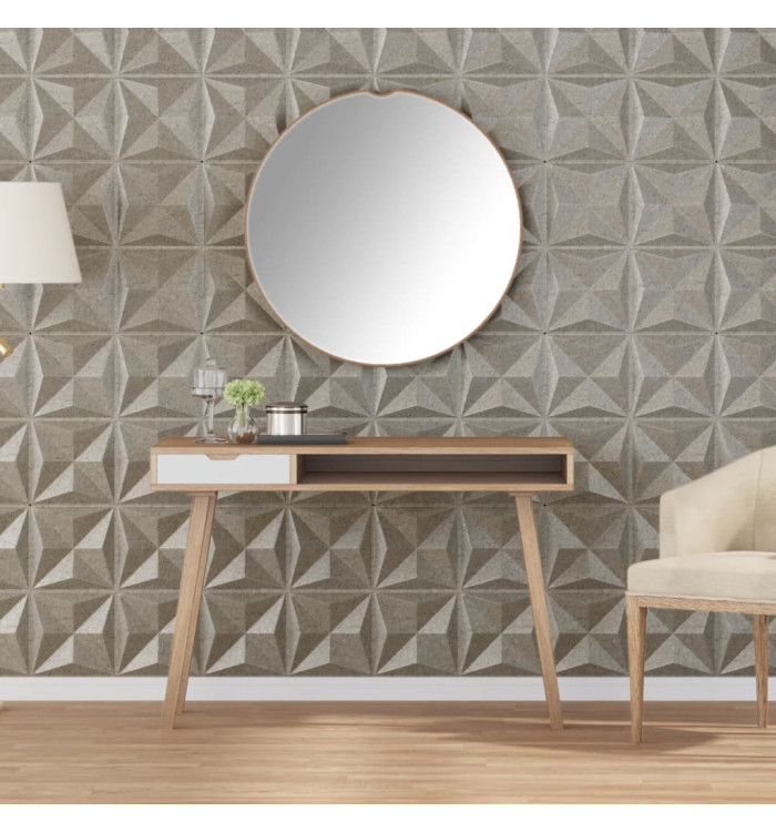Panneaux muraux 12 pcs béton 50x50 cm XPS 3 m² origami | Mobilier & Déco