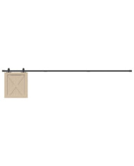 Kit de porte d'armoire coulissante 244 cm acier au carbone | Mobilier & Déco