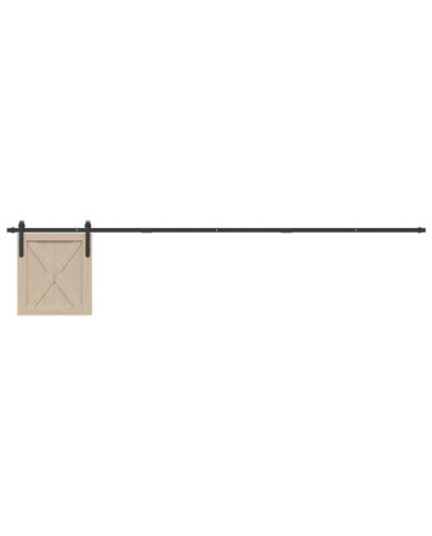 Kit de porte d'armoire coulissante 244 cm acier au carbone | Mobilier & Déco