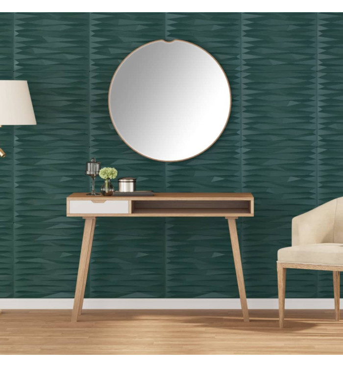 Panneaux muraux 12 pcs vert 50x50 cm XPS 3 m² pierre | Mobilier & Déco