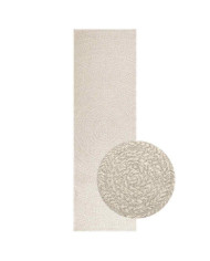 Tapis ZIZUR crème 80x250 cm aspect de jute intérieur extérieur | Mobilier & Déco