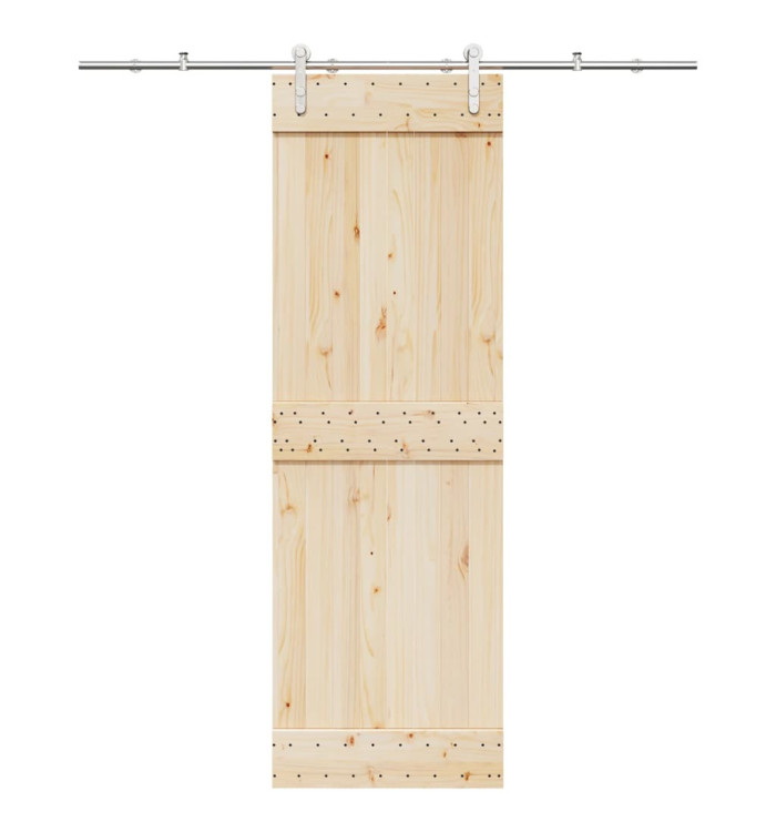 Kit fixation porte coulissante 183 cm Acier inoxydable Argenté | Mobilier & Déco