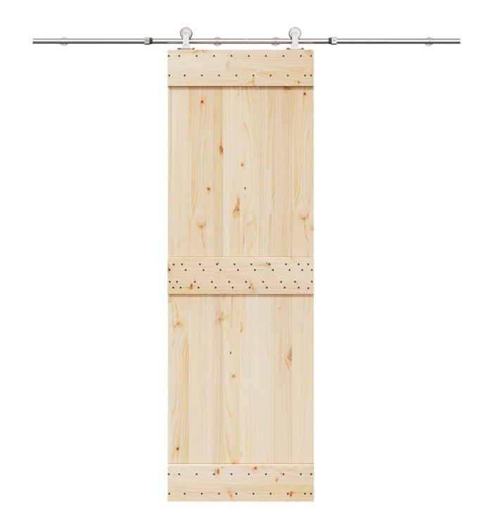 Kit fixation porte coulissante 200 cm Acier inoxydable Argenté | Mobilier & Déco