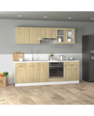 Ensemble d'armoires cuisine 8pcs "Lyon" chêne sonoma | Mobilier & Déco