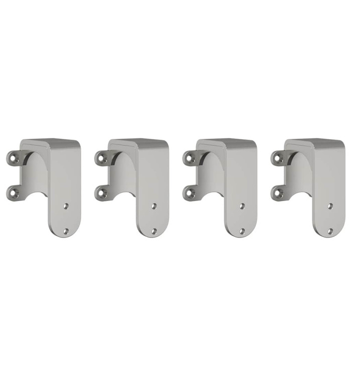Supports de dérivation pour portes de grange 4 pcs rails plats | Mobilier & Déco
