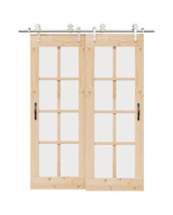 Kit fixation porte coulissante 183 cm Acier inoxydable Argenté | Mobilier & Déco