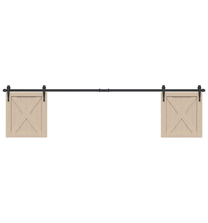 Kit de porte d'armoire coulissante 213 cm acier au carbone | Mobilier & Déco