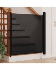 Porte rétractable pour animaux de compagnie noir 102,5x125 cm | Mobilier & Déco