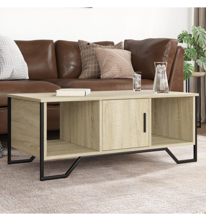Table basse chêne sonoma 100x51x40 cm bois d'ingénierie | Mobilier & Déco