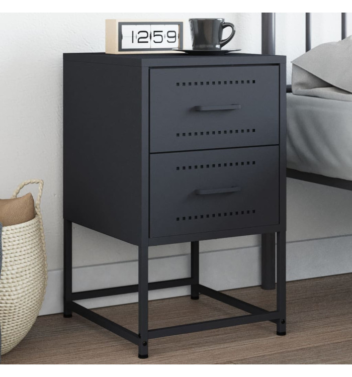 Table de chevet anthracite 36x39x60,5 cm acier | Mobilier & Déco