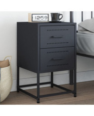 Table de chevet anthracite 36x39x60,5 cm acier | Mobilier & Déco