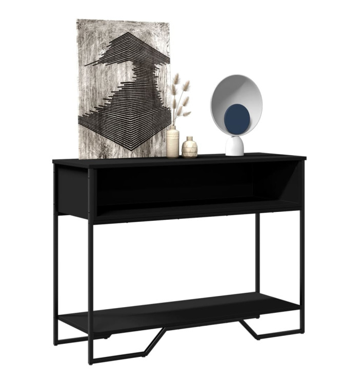 Table console noir 100x35x74,5 cm bois d'ingénierie | Mobilier & Déco