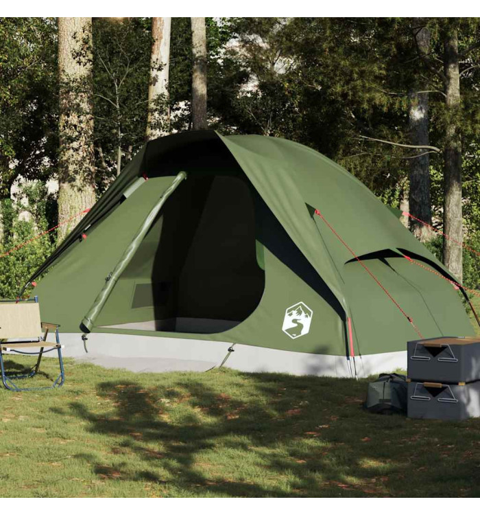 Tente familiale à dôme 6 personnes vert olive imperméable | Mobilier & Déco