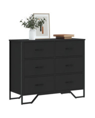 Commode noir 91x35,5x74,5 cm bois d'ingénierie | Mobilier & Déco
