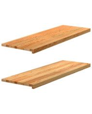 Appuis de fenêtre 2 pcs marron clair bois de chêne massif | Mobilier & Déco