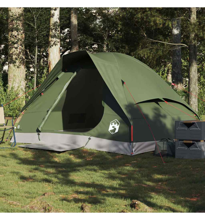 Tente de camping à dôme 2 personnes vert olive imperméable | Mobilier & Déco