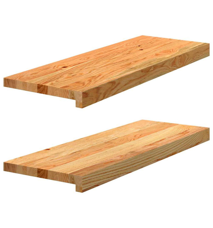 Appuis de fenêtre 2 pcs marron clair bois de chêne massif | Mobilier & Déco