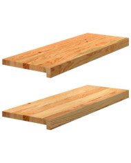 Appuis de fenêtre 2 pcs marron clair bois de chêne massif | Mobilier & Déco