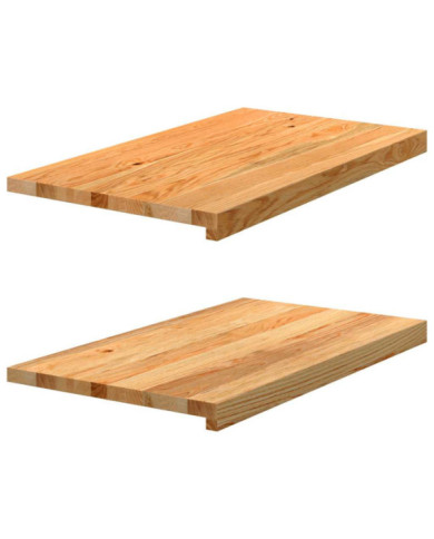 Appuis de fenêtre 2 pcs marron clair bois de chêne massif | Mobilier & Déco