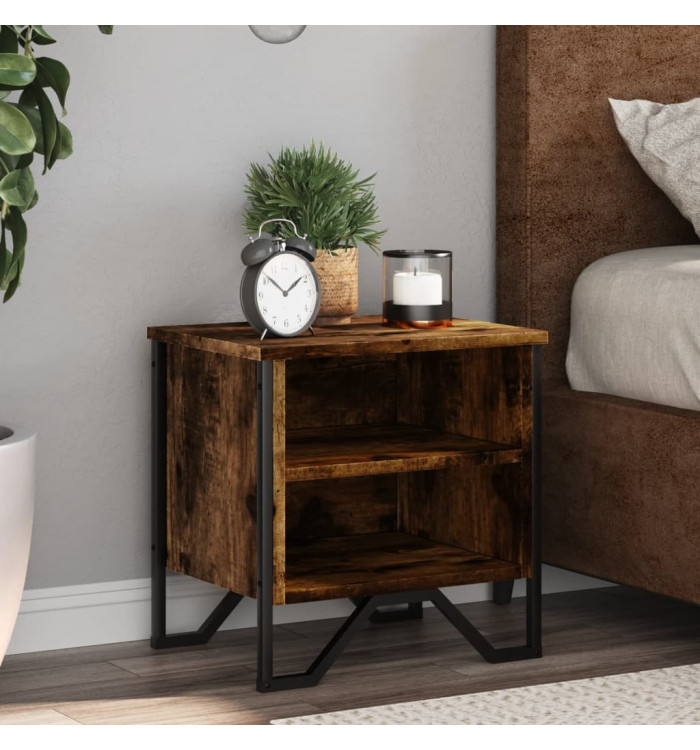 Tables de chevet 2 pcs chêne fumé 40x30x40 cm bois d'ingénierie | Mobilier & Déco