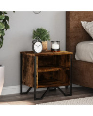 Tables de chevet 2 pcs chêne fumé 40x30x40 cm bois d'ingénierie | Mobilier & Déco