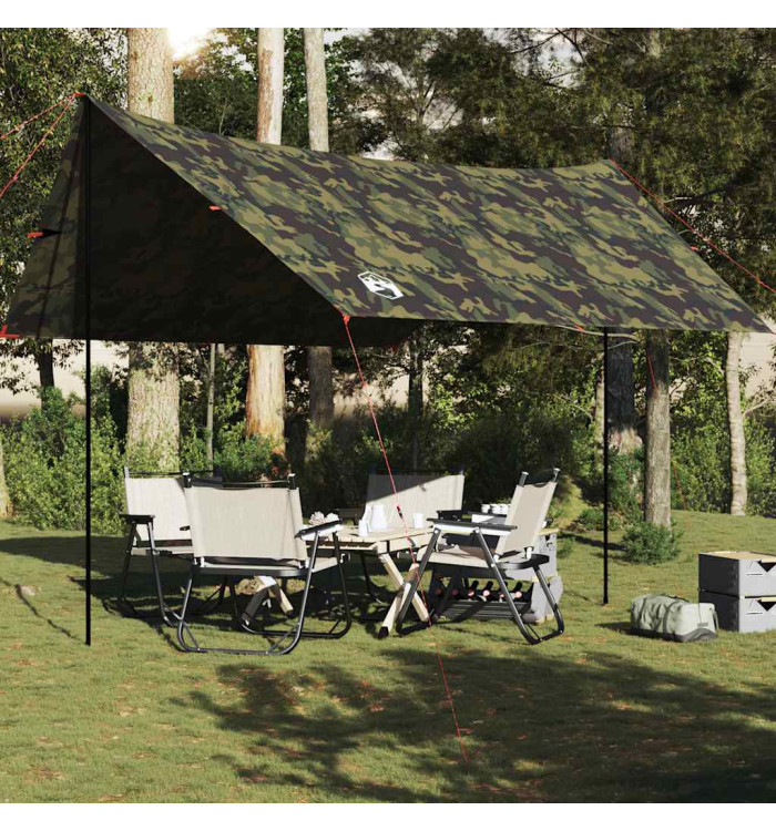 Bâche de camping camouflage 462x306x211 cm imperméable | Mobilier & Déco