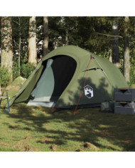 Tente de camping tunnel 2 personnes vert olive imperméable | Mobilier & Déco