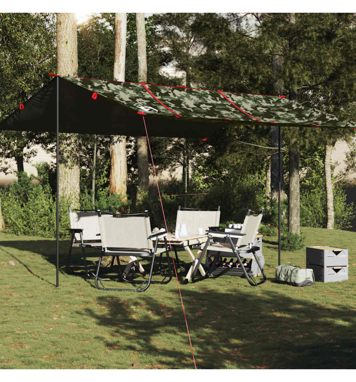 Bâche de camping camouflage 451x420 cm imperméable | Mobilier & Déco