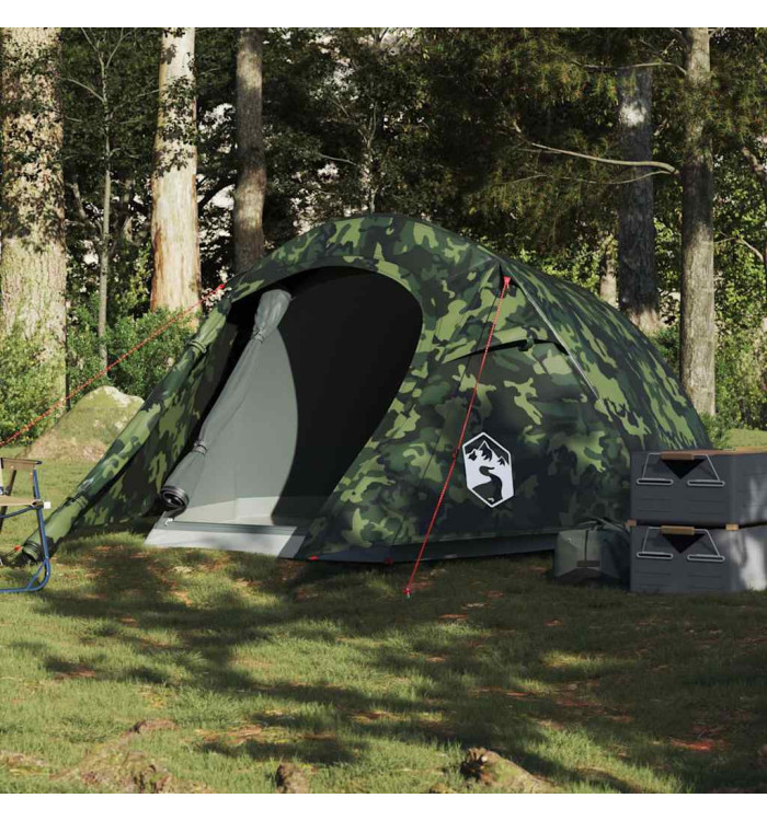 Tente de camping tunnel 2 personnes camouflage imperméable | Mobilier & Déco