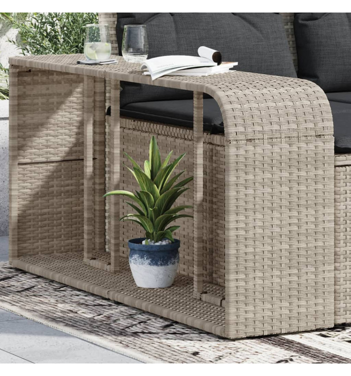 Étagères de rangement 2 pcs gris clair résine tressée | Mobilier & Déco