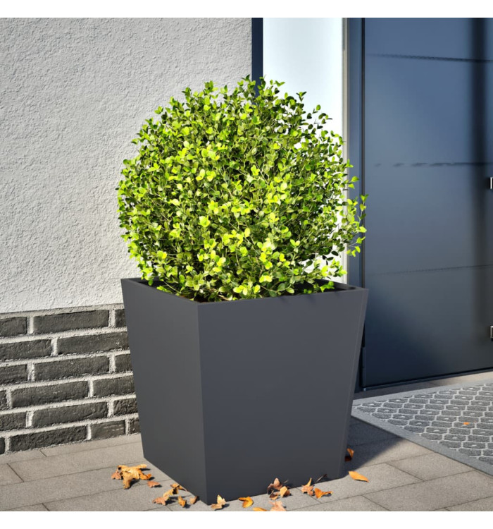 Jardinière anthracite 50x50x50 cm acier | Mobilier & Déco
