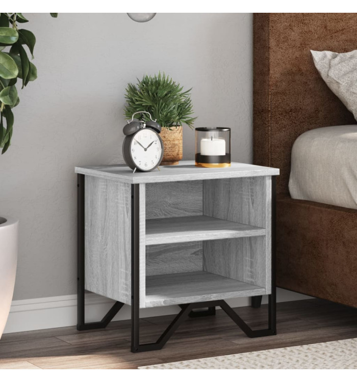 Tables de chevet 2 pcs sonoma gris 40x30x40cm bois d'ingénierie | Mobilier & Déco