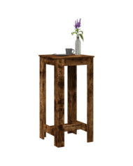 Table de bar chêne fumé 51x50x103,5 cm bois d'ingénierie | Mobilier & Déco