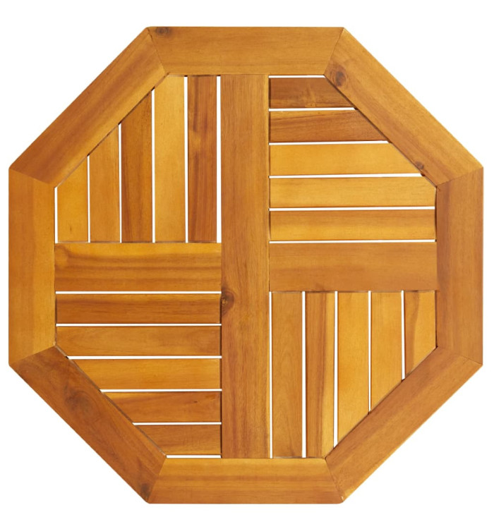 Dessus de table 60x60x2 cm octogonal bois massif d'acacia | Mobilier & Déco