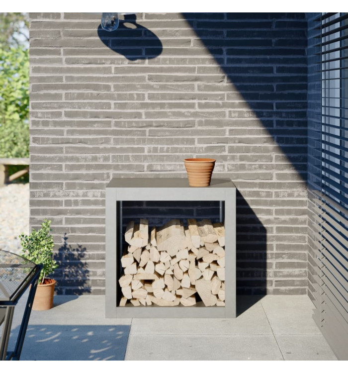 Portant de bois de chauffage 60x40x60 cm acier inoxydable | Mobilier & Déco