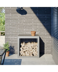 Portant de bois de chauffage 60x40x60 cm acier inoxydable | Mobilier & Déco