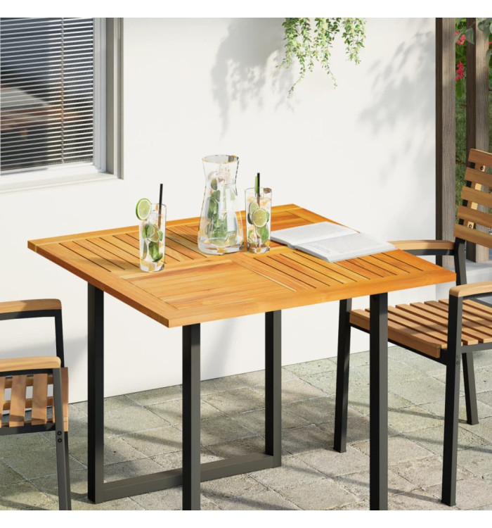 Dessus de table 90x90x2,2 cm carré bois massif d'acacia | Mobilier & Déco