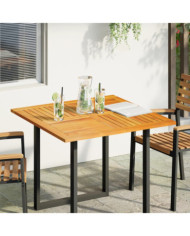 Dessus de table 90x90x2,2 cm carré bois massif d'acacia | Mobilier & Déco