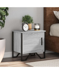 Table de chevet sonoma gris 40x30x40 cm bois d'ingénierie | Mobilier & Déco