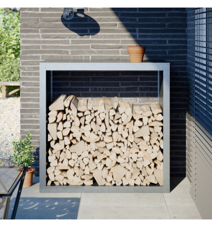 Portant de bois de chauffage 100x40x100 cm acier galvanisé | Mobilier & Déco
