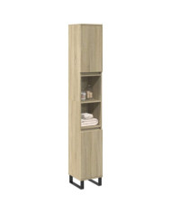 Armoire salle de bain chêne sonoma 30x30x190 cm | Mobilier & Déco