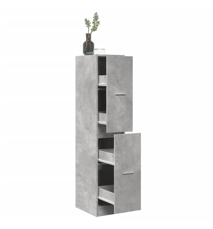 Armoire d'apothicaire gris béton 30x41x144,5 cm bois ingénierie | Mobilier & Déco